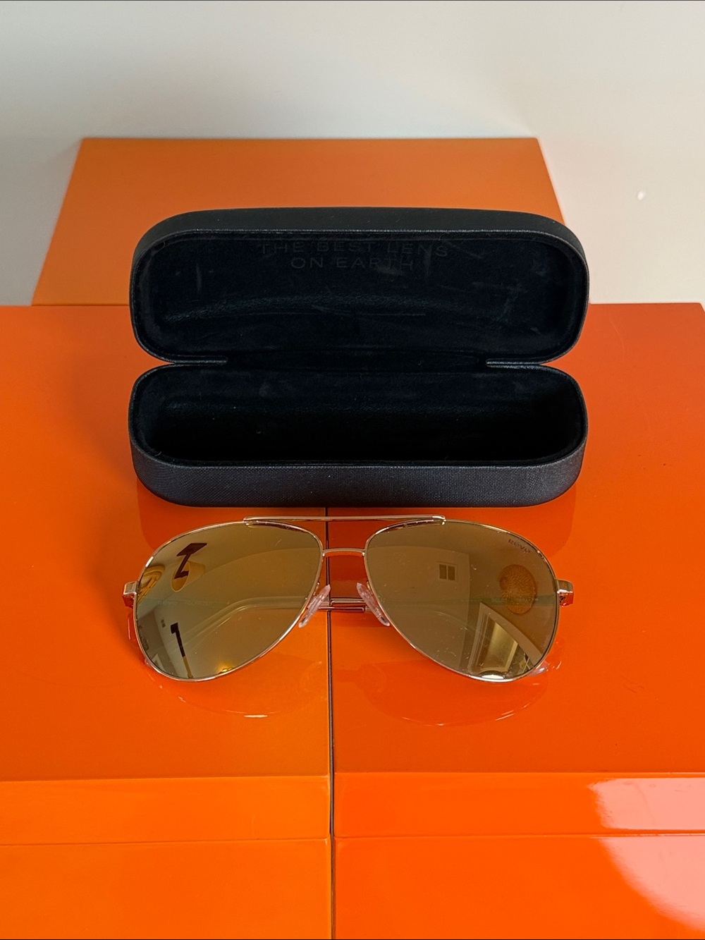 Revo Classic Relay Aviator Polarized Sunglasses - rose gold Lenses, Gold Frame